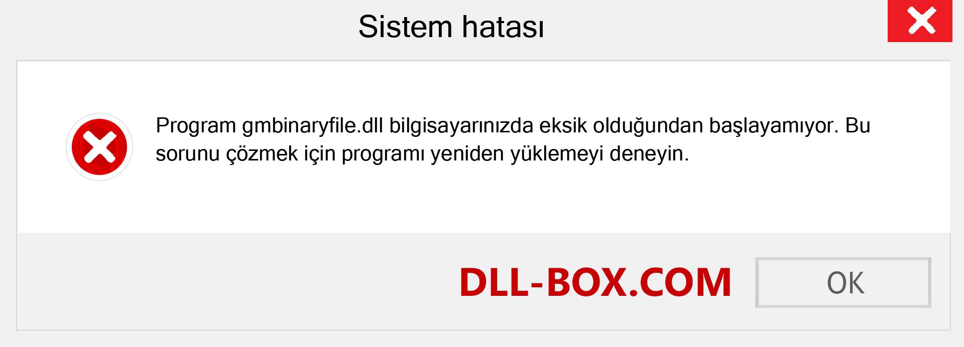 gmbinaryfile.dll dosyası eksik mi? Windows 7, 8, 10 için İndirin - Windows'ta gmbinaryfile dll Eksik Hatasını Düzeltin, fotoğraflar, resimler